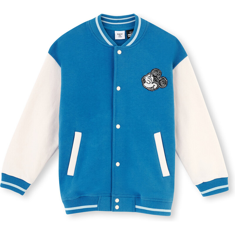 Dagi Royal Mickey Mouse Print Detail Unisex Bomber Jacket