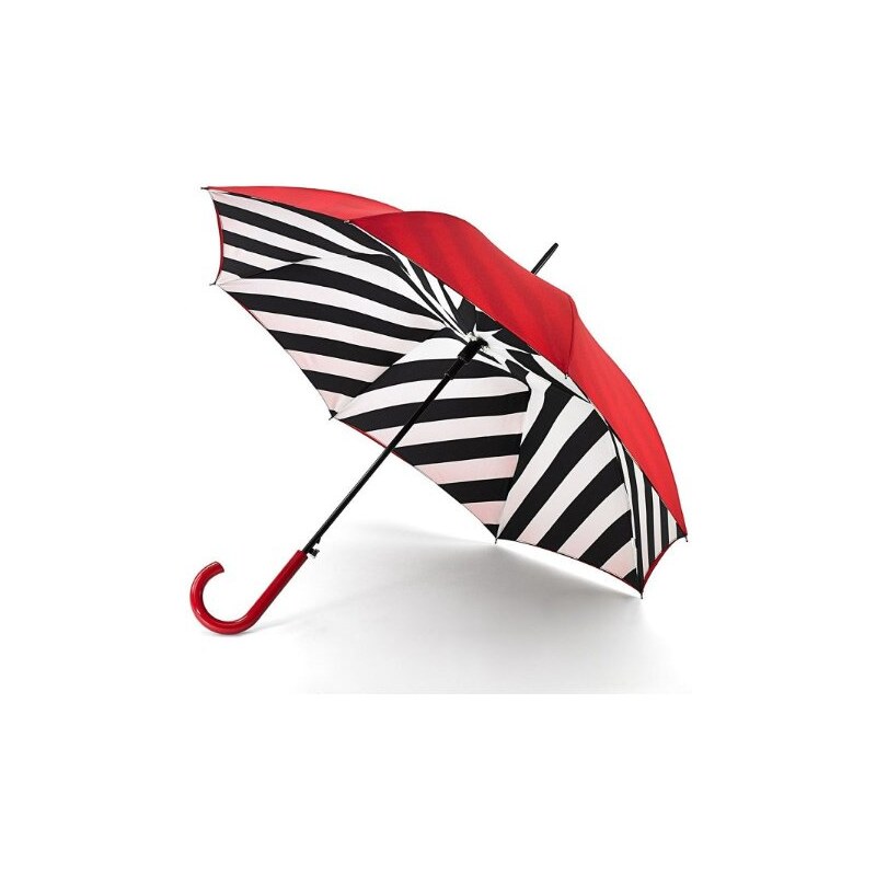 Fulton London Dámský holový deštník Lulu Guinness Bloomsbury-2 DIAGONAL STRIPE