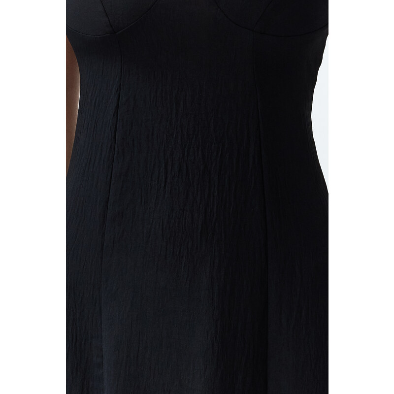 Trendyol Black A-line Midi Strap Woven Dress