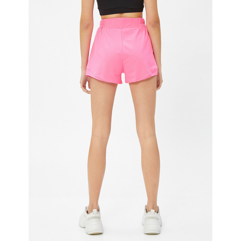 Koton Printed Sports Shorts with Elastic Waist.