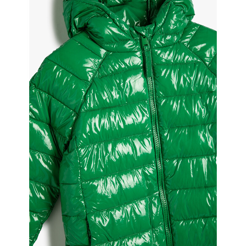 Koton Shiny Inflatable Jacket with Hooded Waterproof