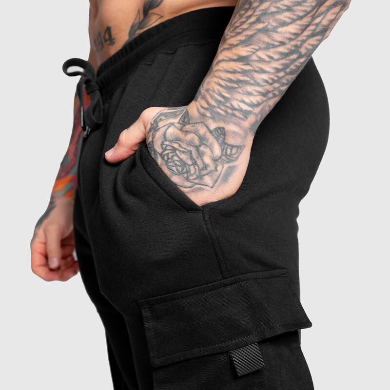 Pánské tepláky Iron Aesthetics Cargo Joggers, černé