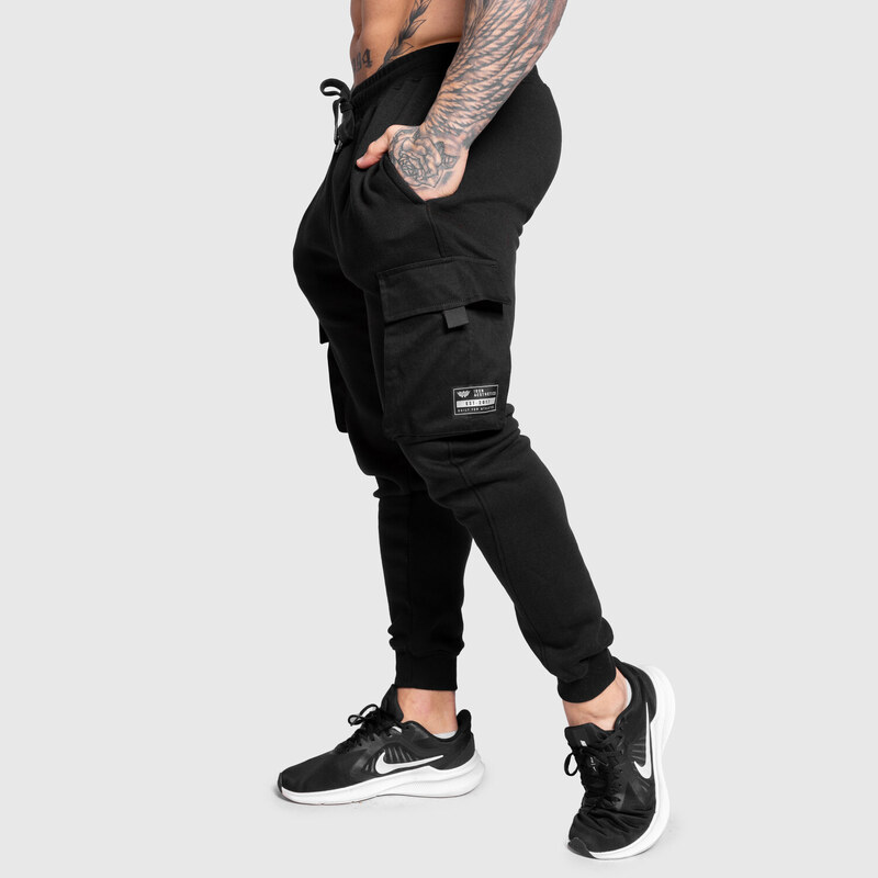 Pánské tepláky Iron Aesthetics Cargo Joggers, černé