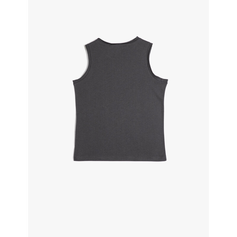 Koton Tank Top Printed Sleeveless Crew Neck Cotton