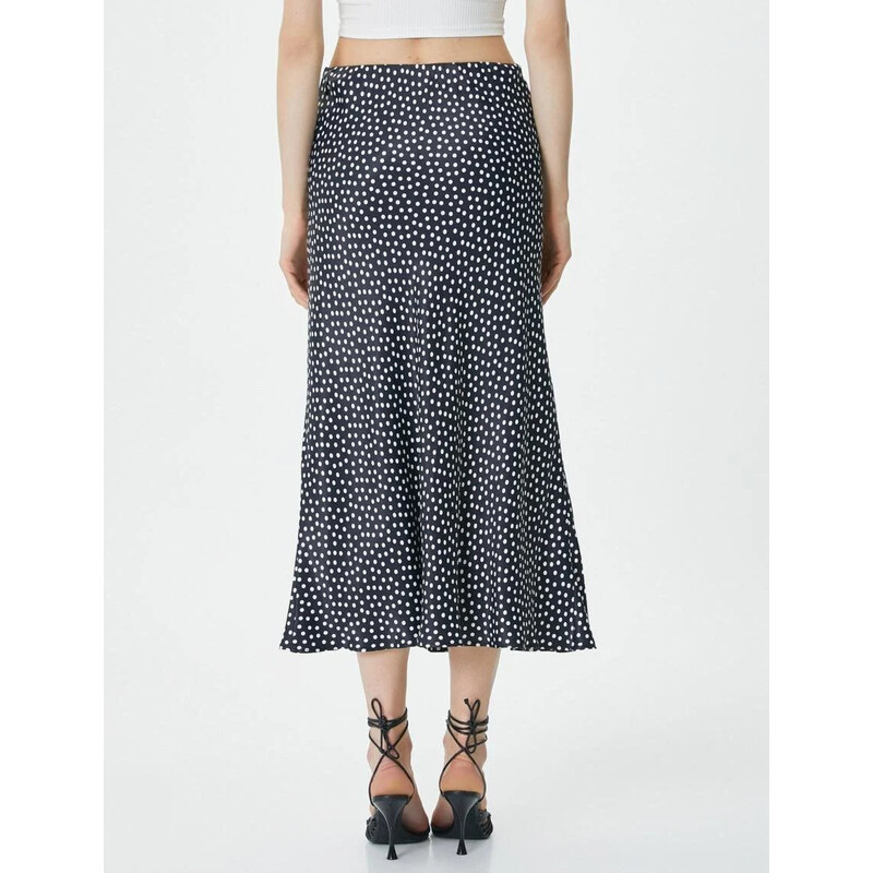 Koton Polka Dot Midi Skirt Viscose