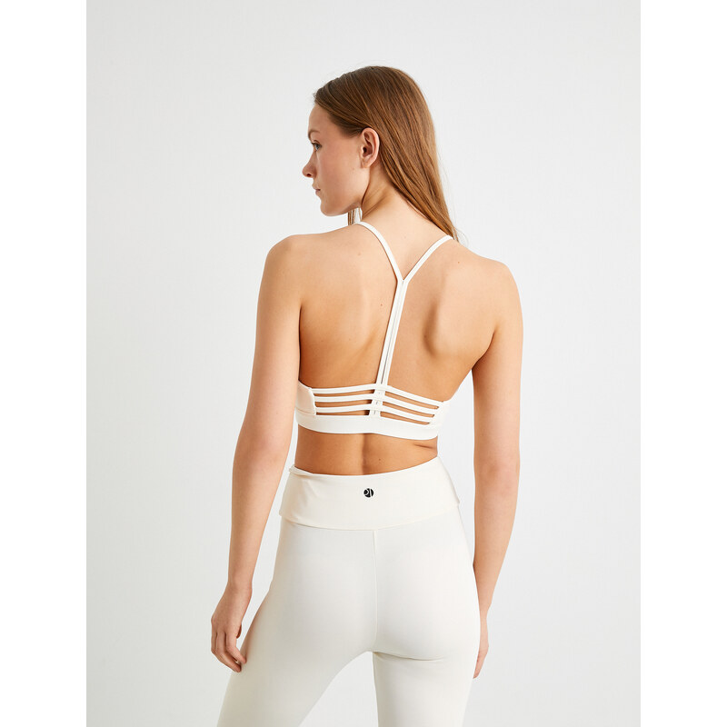 Koton Yoga Sports Bra Covered Barbell Neck with Back Strap Detail