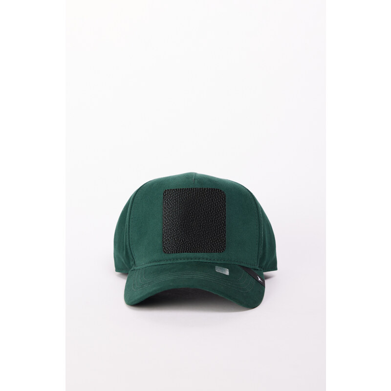 AC&Co / Altınyıldız Classics Men's Green 100% Cotton Hat with Replaceable Stickers