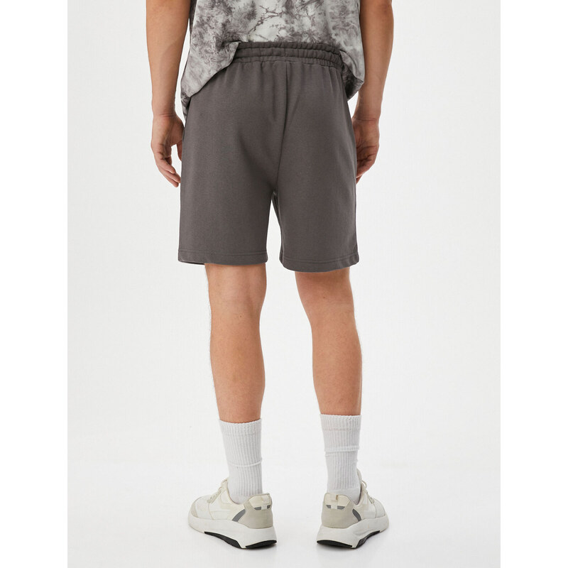 Koton Basic Woven Shorts with Lace-Up Waist with Pocket Detail.