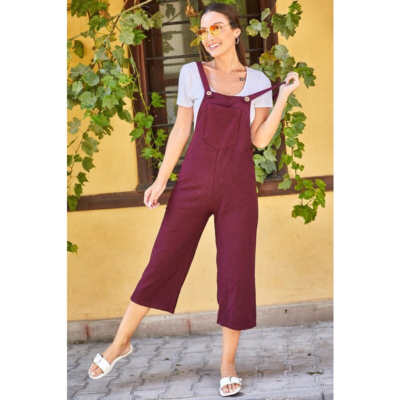 armonika Womens Dark Claret Red Gardener Overalls 115721446