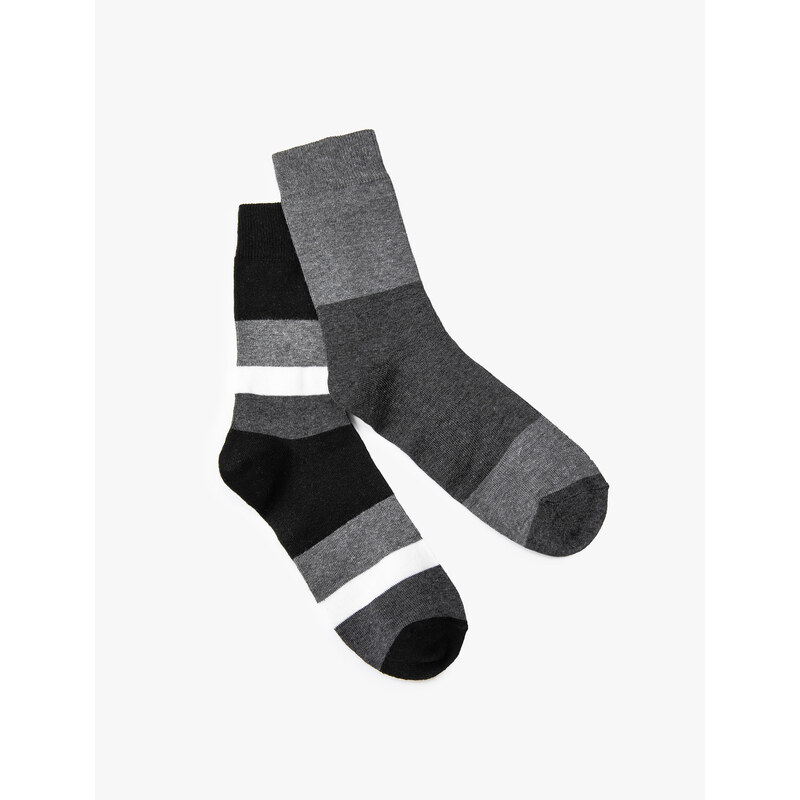 Koton Set of 2 Socks with Geometric Pattern.