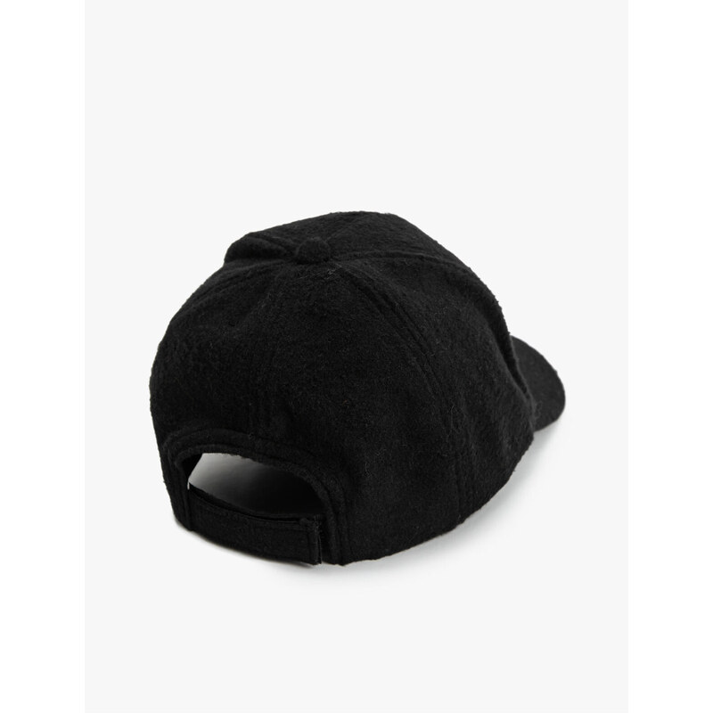 Koton Cap Hat Motto Embroidered Wool Blended