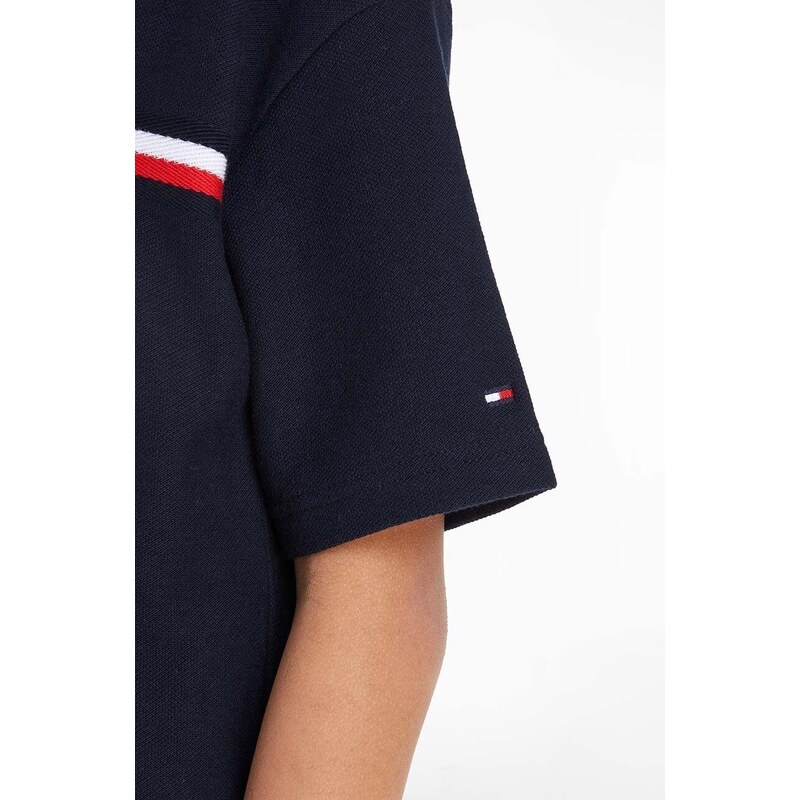 Dětské bavlněné tričko Tommy Hilfiger tmavomodrá barva