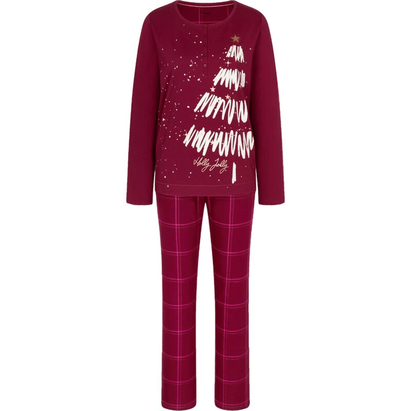 Dámské pyžamo Winter Moments PK Buttons X - RED - TRIUMPH RED - TRIUMPH