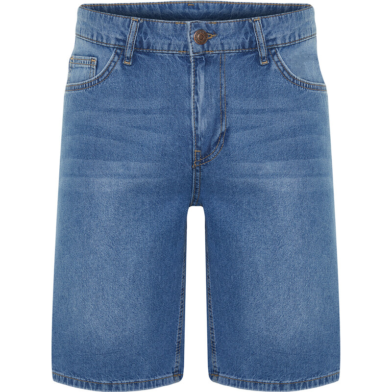 Trendyol Indigo Regular Fit Denim Denim Shorts