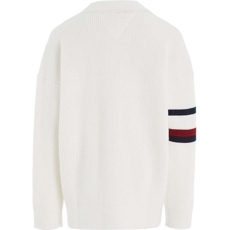 Dětský bavlněný kardigan Tommy Hilfiger bílá barva