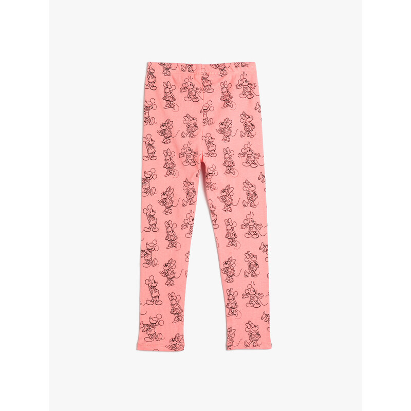 Koton Minnie and Mickey Mouse Leggings Licensed Ribbed Cotton