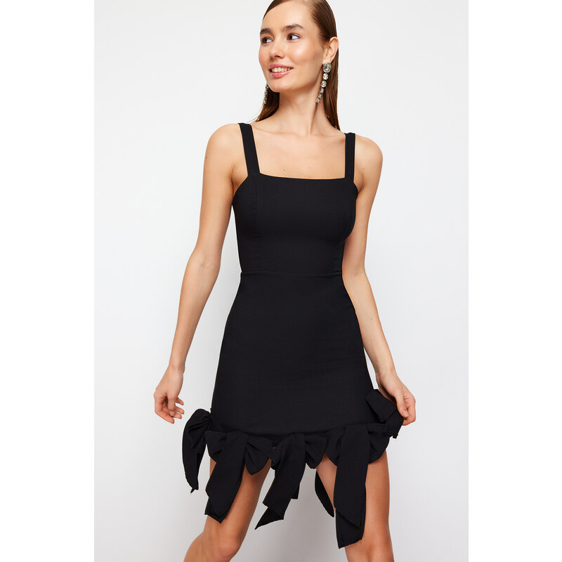 Trendyol Black Fitted Bow Dress