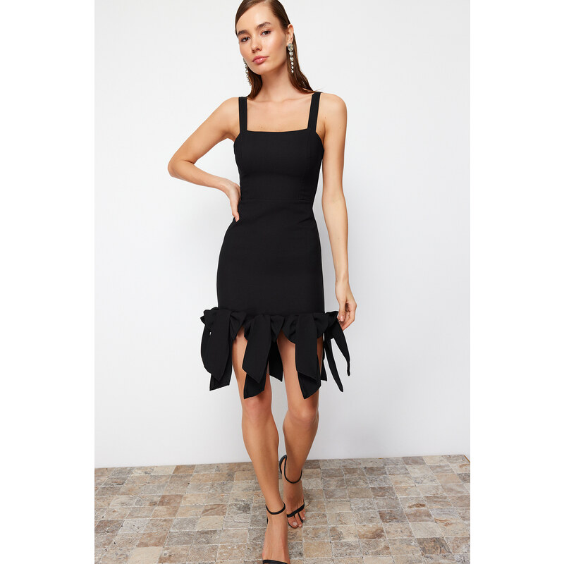 Trendyol Black Fitted Bow Dress