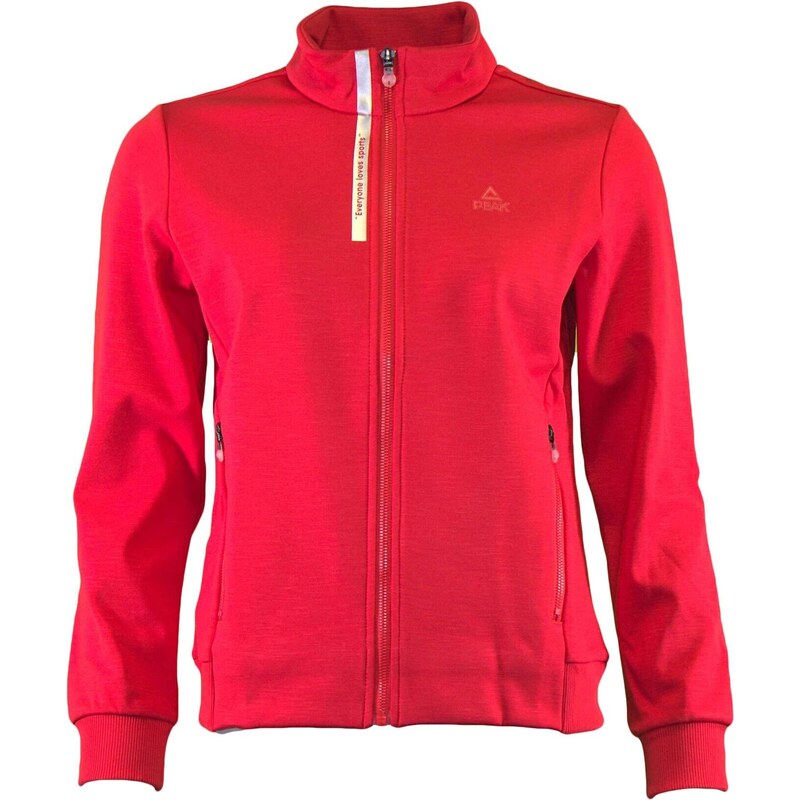 Peak peak knitted fleece jacket red