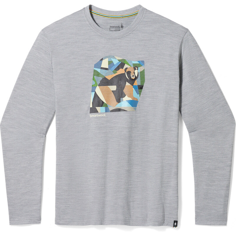 Smartwool BACKCOUNTRY BEAR GRAPHIC LONG SLEEVE TEE light gray heather