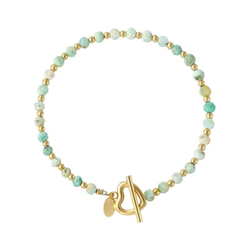 Yehwang Náramek Heart Lock Turquoise