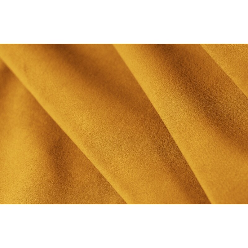 Žlutá sametová rohová pohovka Windsor & Co Halley 309 cm, pravá