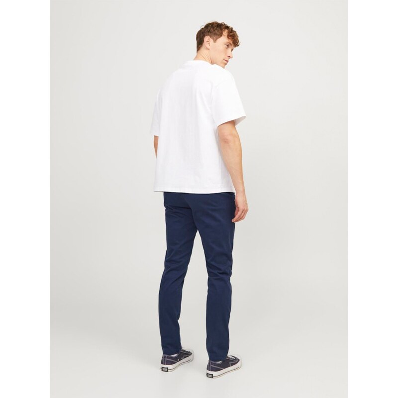 Tmavě modré chino kalhoty Jack & Jones Marco - Pánské