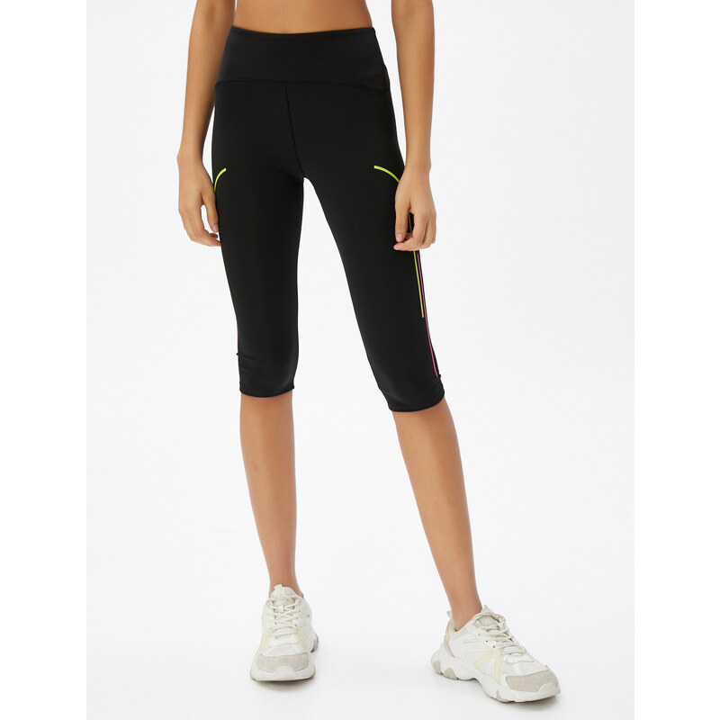 Koton Pedal Pusher Sports Tights with Stripe Detail