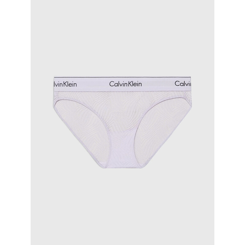 Dámské kalhotky BIKINI 000QF7712E LL0 lila - Calvin Klein