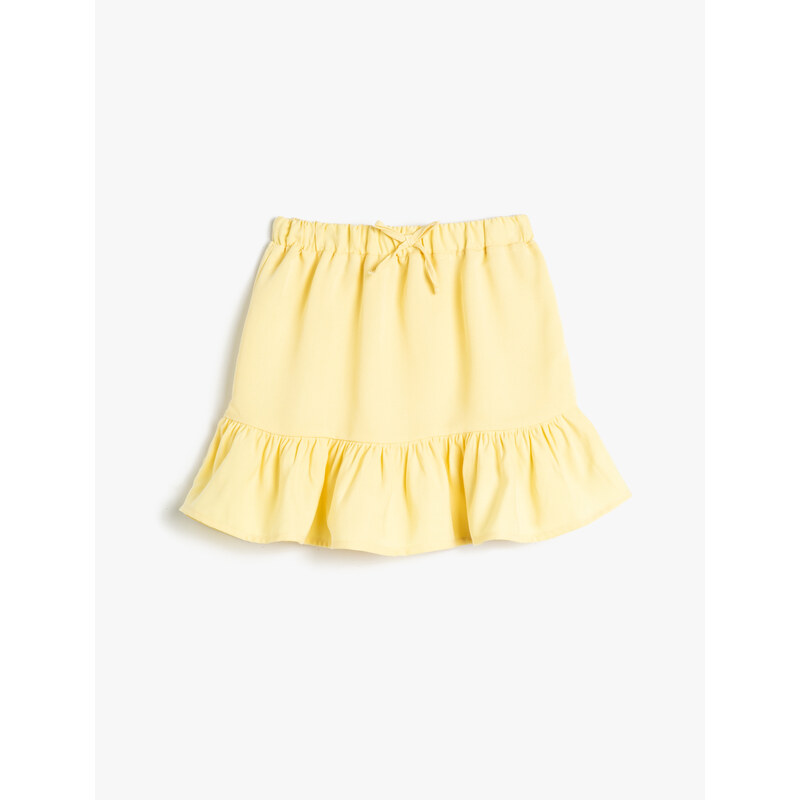 Koton Modal Fabric Mini Skirt With Frill Elastic Waist