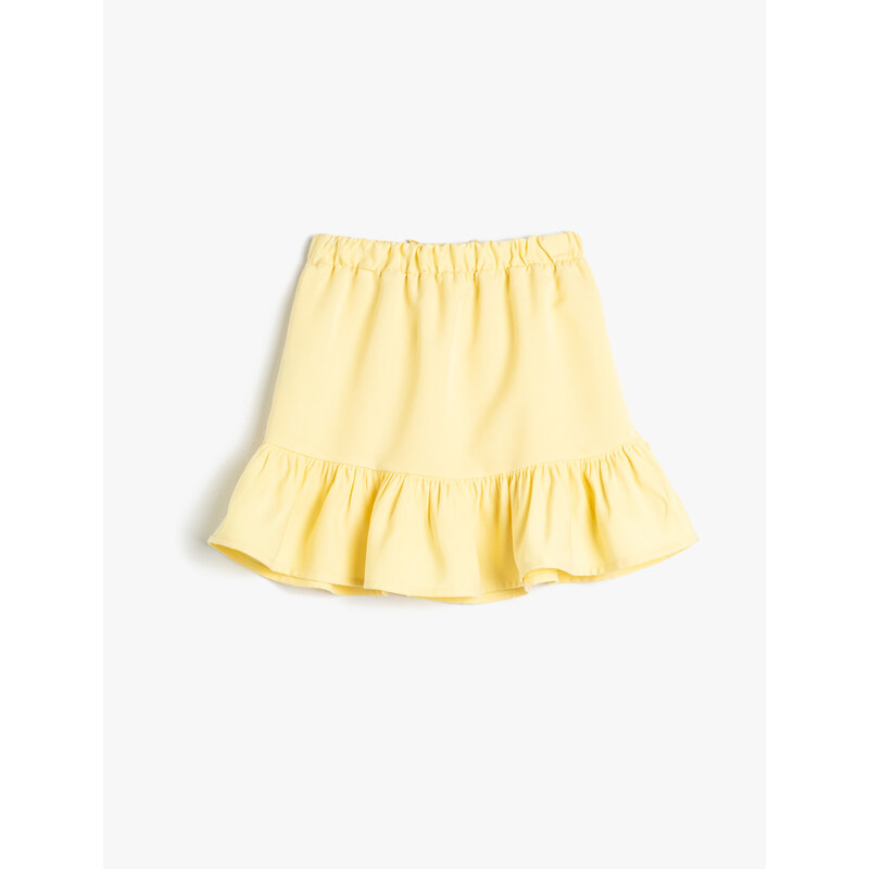 Koton Modal Fabric Mini Skirt With Frill Elastic Waist