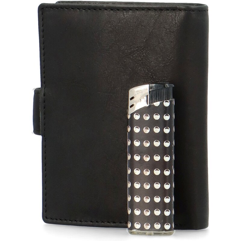 Pánská kožená peněženka na výšku Diviley Algren, černá