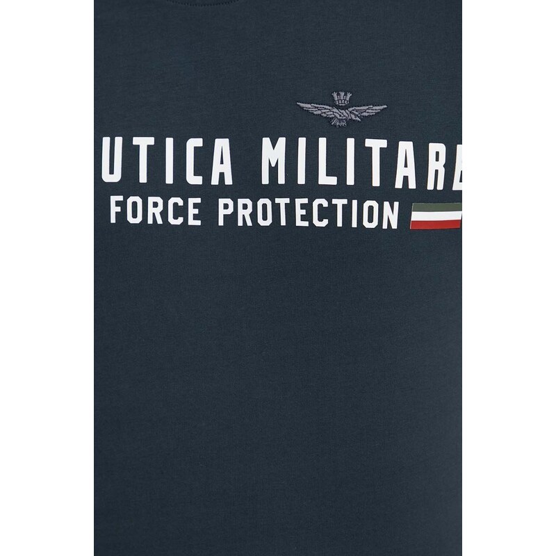 Bavlněné tričko Aeronautica Militare s potiskem