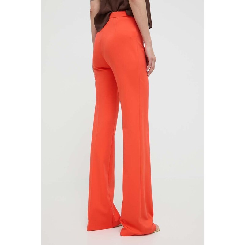 Kalhoty Pinko dámské, oranžová barva, zvony, high waist, 100054.A0HM