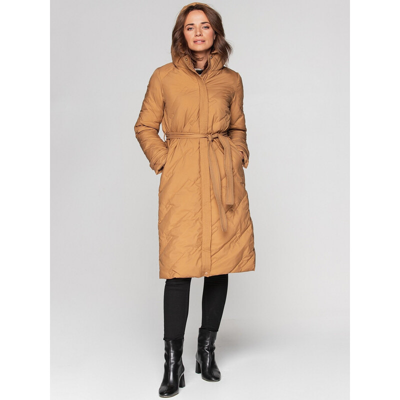 PERSO Coat BLH211015FX Béžová barva