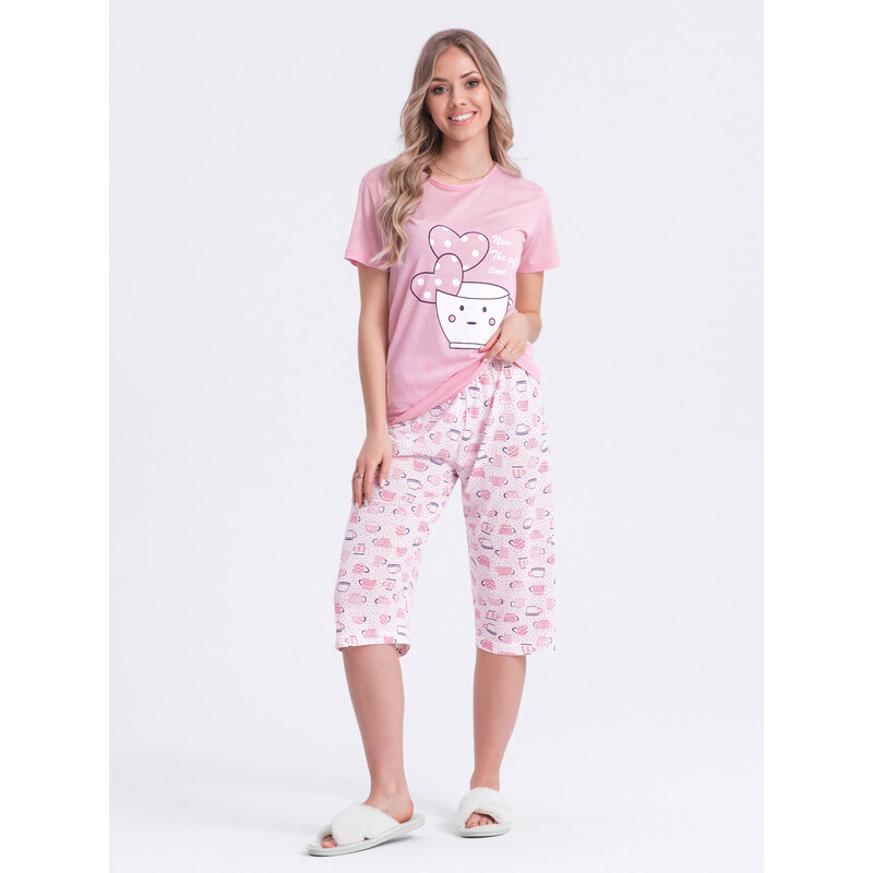 EDOTI Dámské pyžamo 280ULR - světle růžové