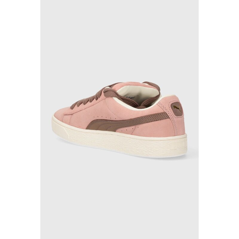 Kožené sneakers boty Puma Suede XL růžová barva, 395205