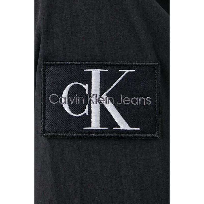 Bunda Calvin Klein Jeans pánská, černá barva, přechodná