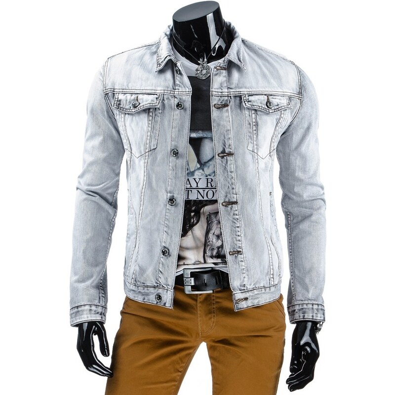 streetIN Klasická džínová bunda - světle šedá Velikost: S