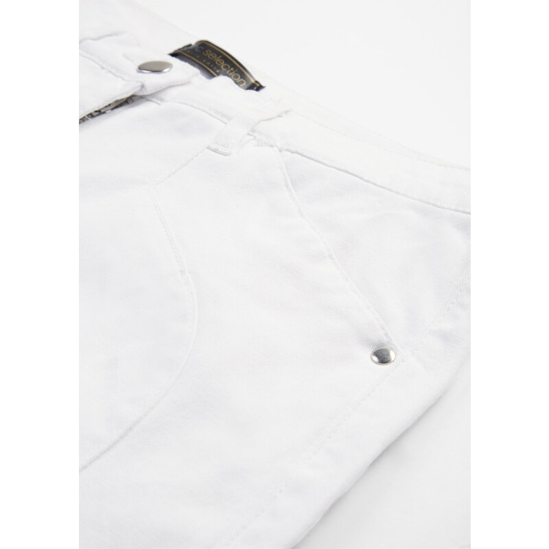 bonprix Pohodlné strečové kalhoty Bílá