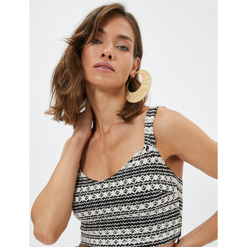 Koton Melis Agazat X Cotton - Straps Crop Singlet