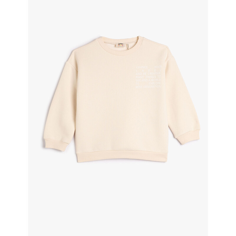 Koton Basic Sweatshirt with Shark Firm Crew Neck