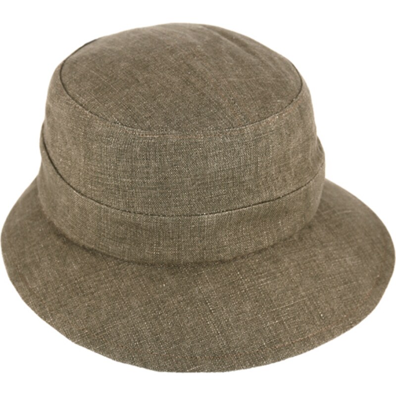 Letní dámský lněný taupe klobouček - Fiebig 1903