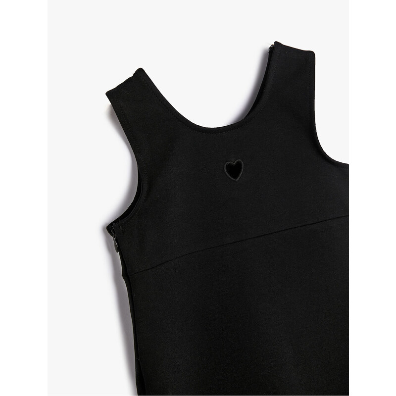 Koton Viscose Dress Sleeveless Heart Detailed