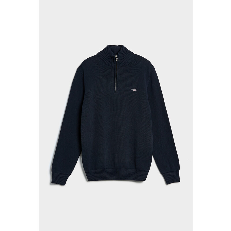 SVETR GANT CASUAL COTTON HALFZIP modrá S