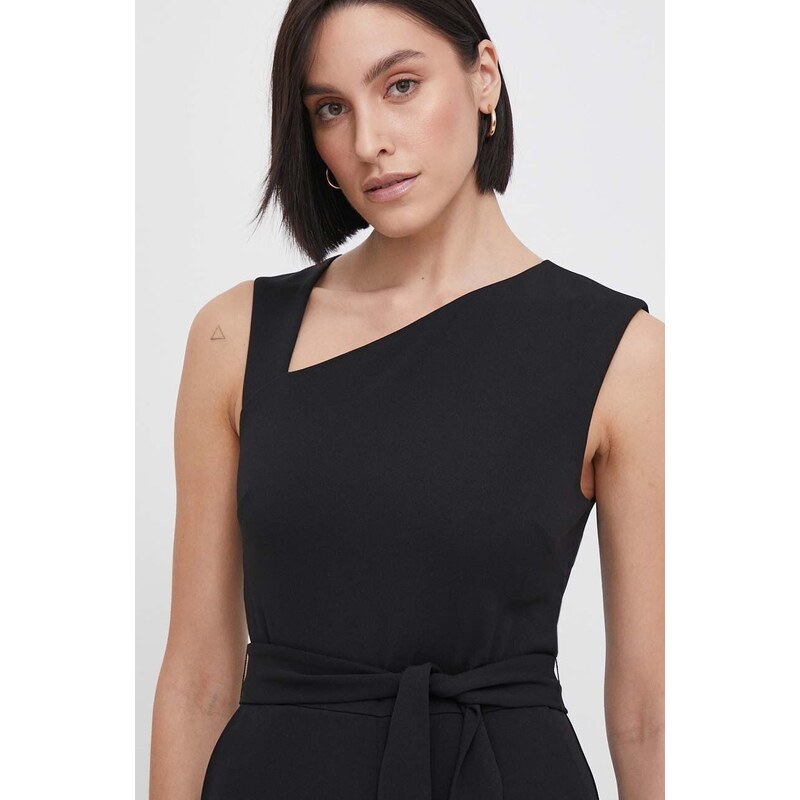 Overal Calvin Klein černá barva, cold shoulder