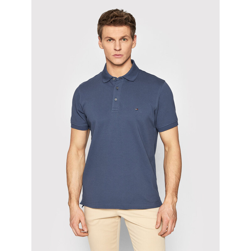 Tommy Hilfiger pánské modré polo tričko