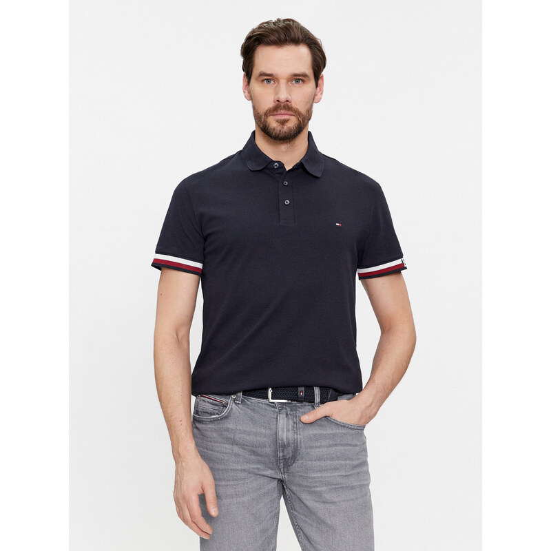 Tommy Hilfiger pánské tmavě modré polo tričko