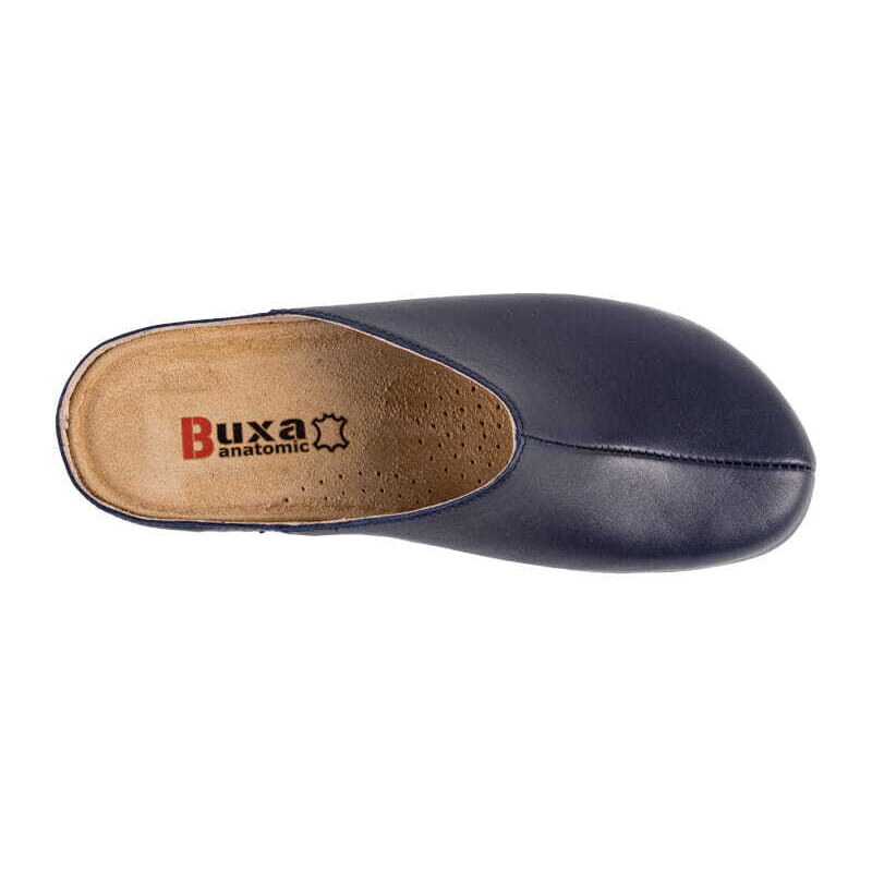 Buxa Dámská zdravotní kožená obuv na klínku BZ340 - Tmavě modrá
