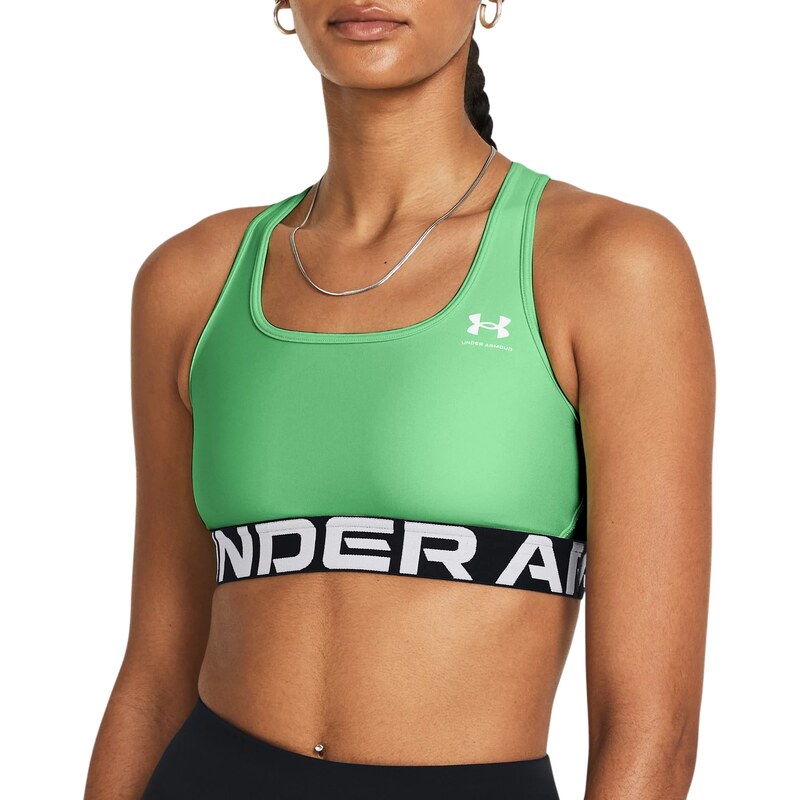 Under Armour Podprsenka Under HeatGear Armour Mid Branded Bra 1383544-350